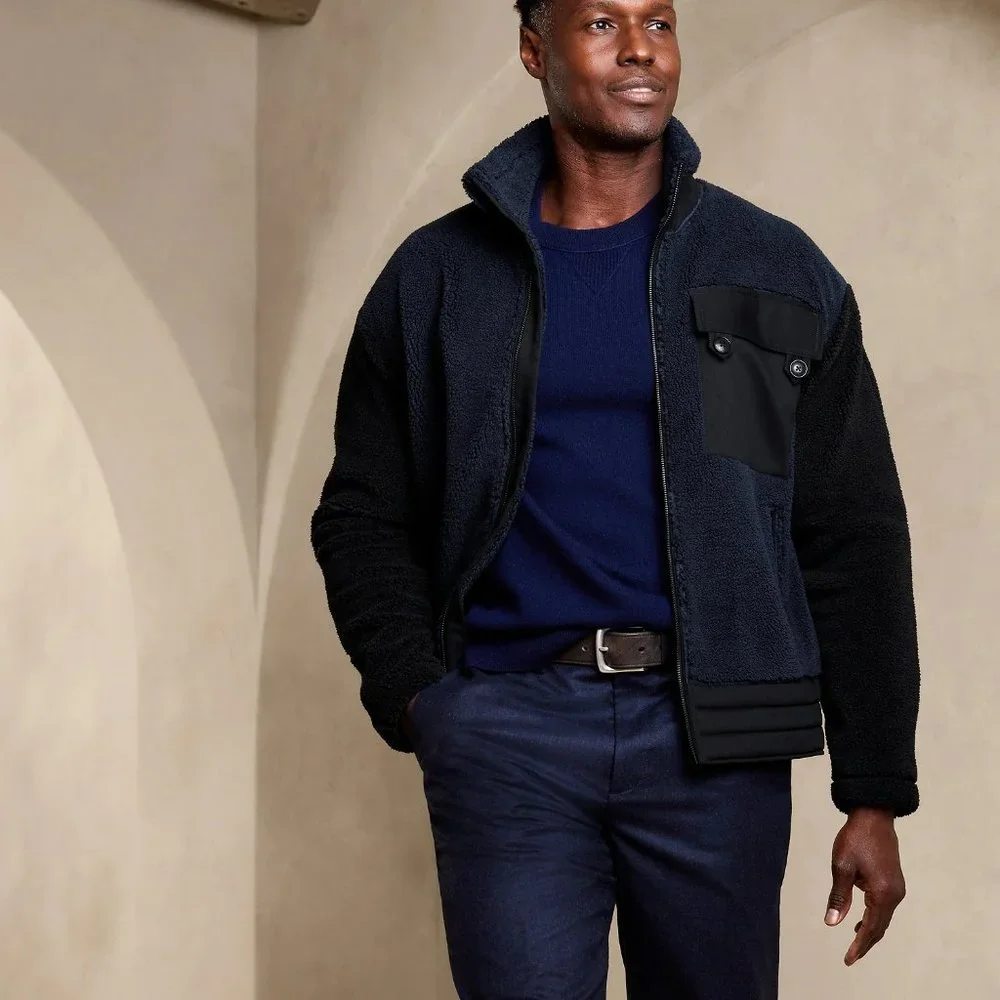 Banana Republic Sherpa Moto Jacket